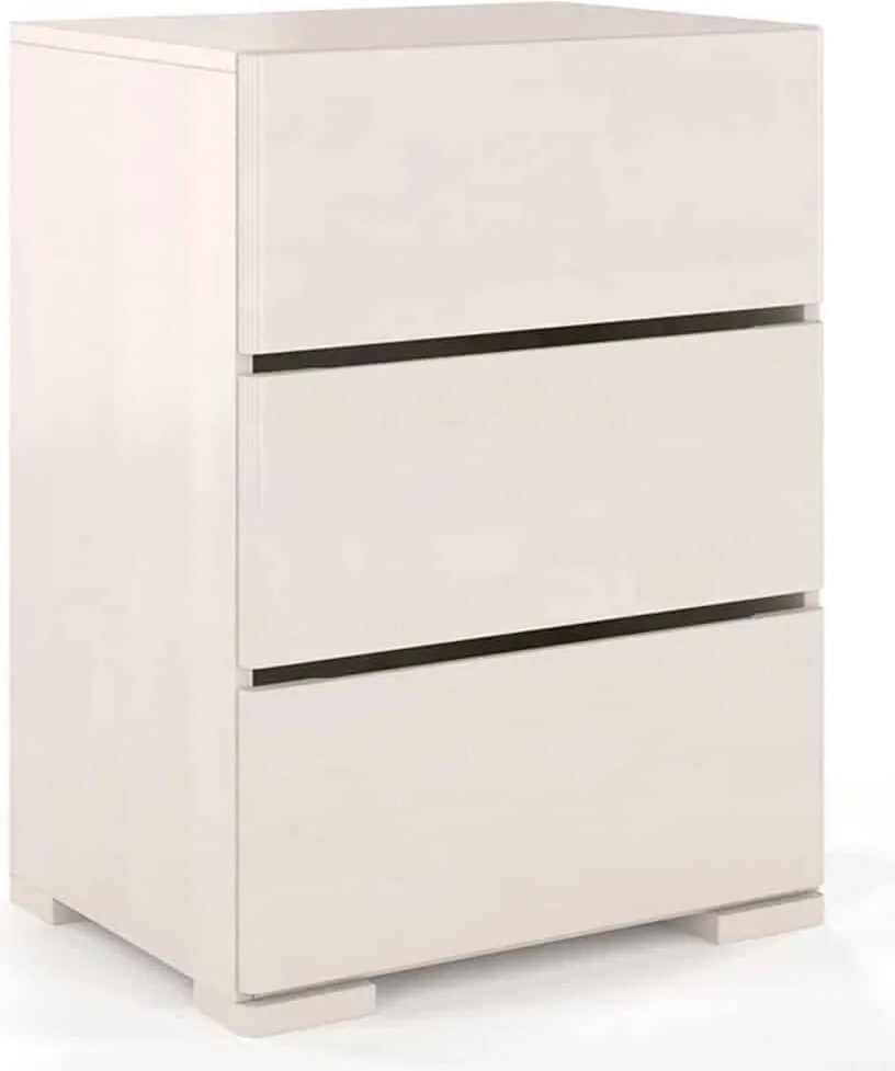 Comodă lemn masiv TerraCraft Fag 3 Sertare, 60 × 45 × 81 cm - Natural