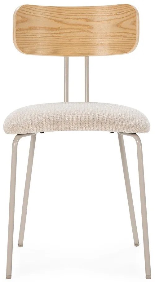 Scaun de dining bej/în culoare naturală tapițat Olimpia – MOME