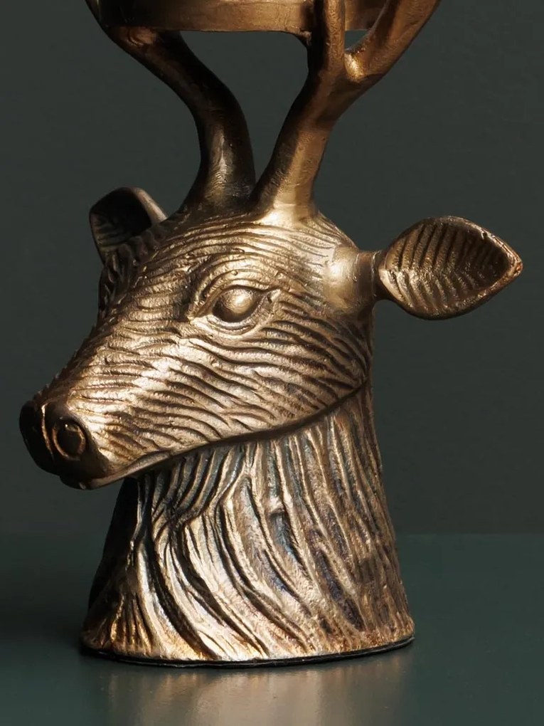 Suport de lumanare, din aluminiu, Deer