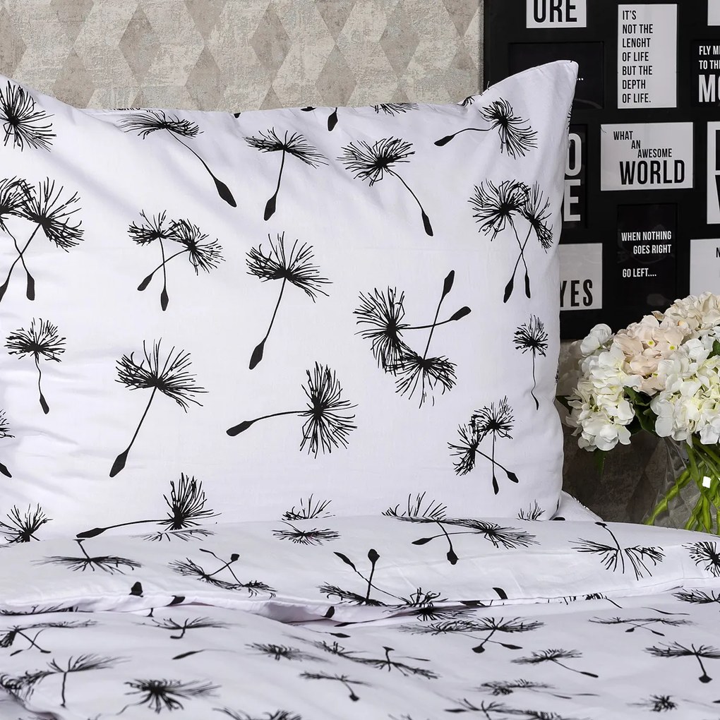 Lenjerie de pat 4Home Dandelion, din bumbac, 140 x 220 cm, 70 x 90 cm