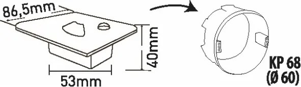 Aplica pentru scări cu senzor de mișcare LED/1,5W/230V 3000/4000/6000K antracit