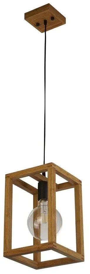 Lustra din lemn design rustic industrial Square