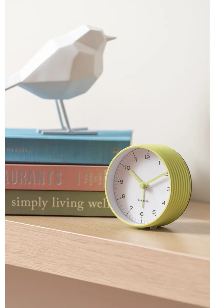 Karlsson 6010GR ceas cu alarmă design galben,diametru 9 cm