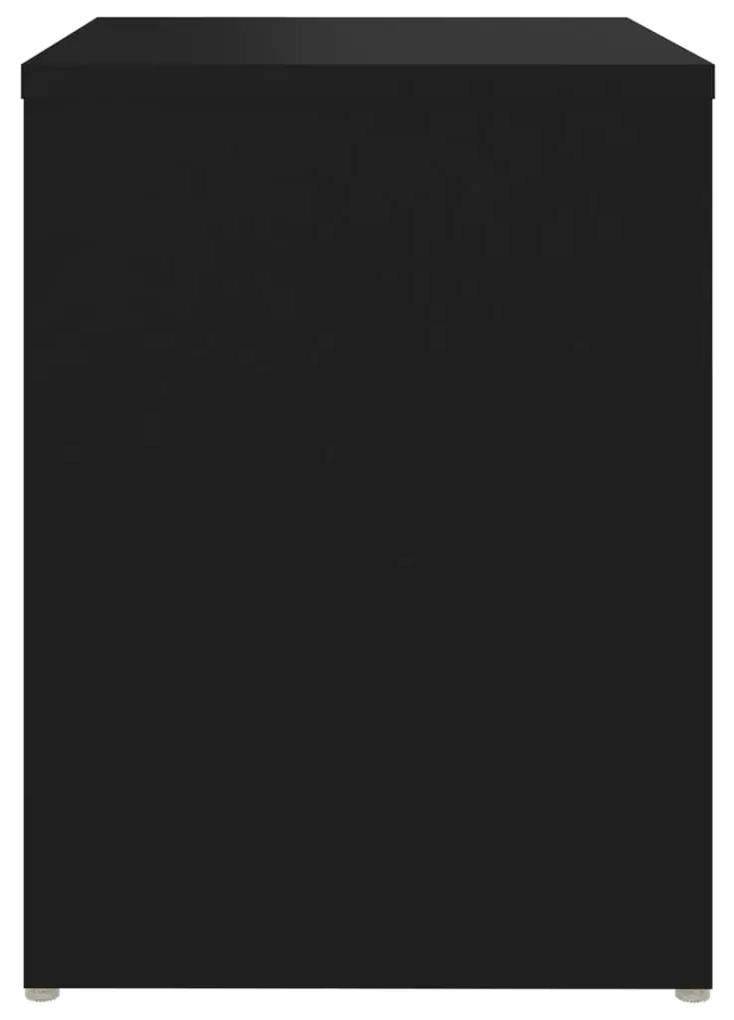 Noptiere, 2 buc., negru, 40x30x40 cm, PAL 2, Negru