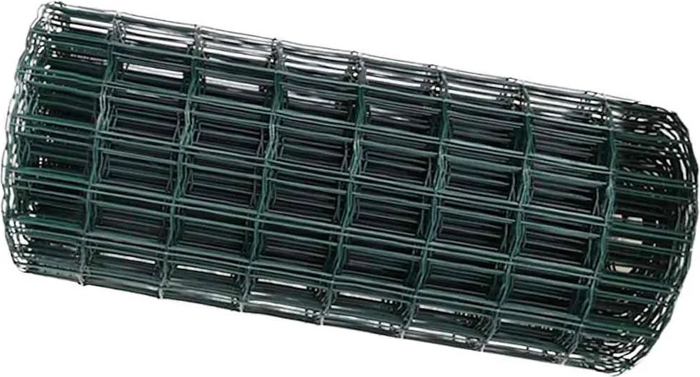 vidaXL Gard Euro Verde 0,6 x 25 m Fier acoperit cu PVC
