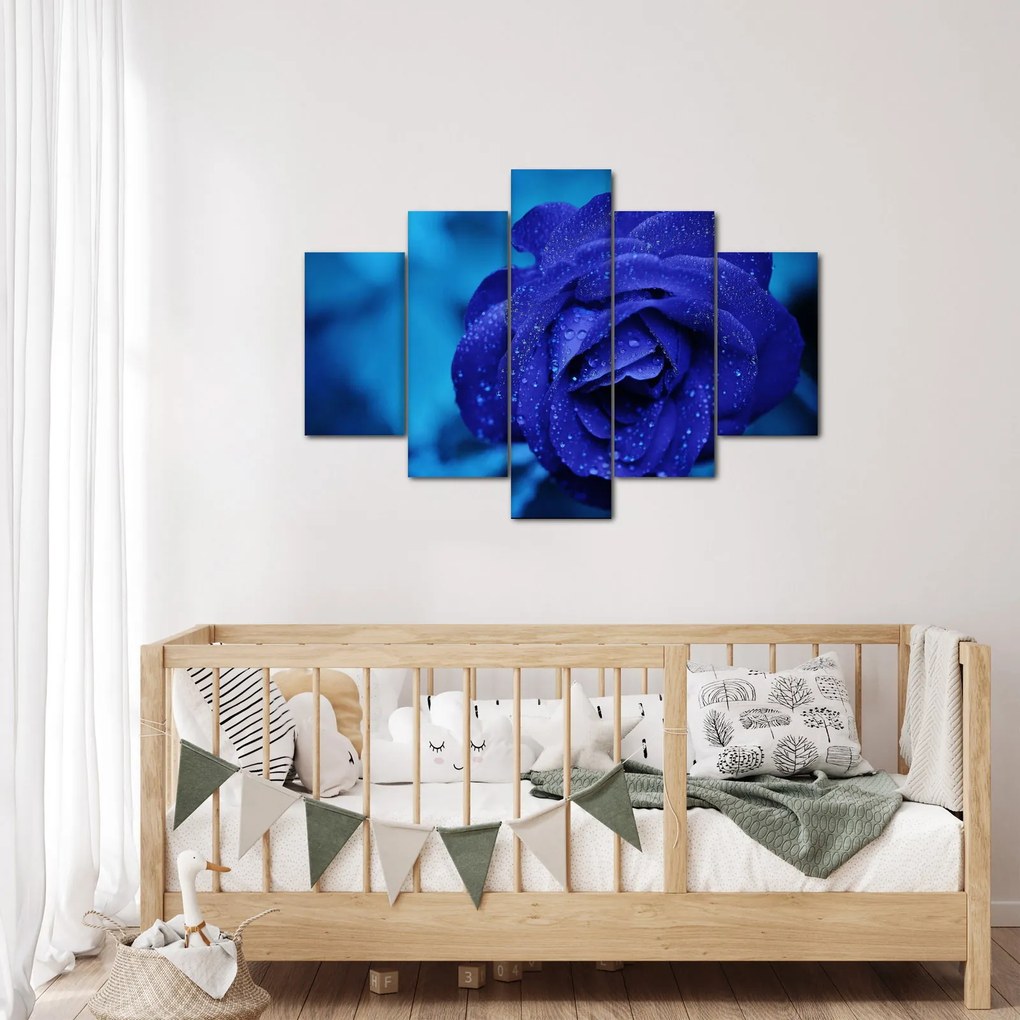 Tablou cu trandafir albastru (150x105 cm)
