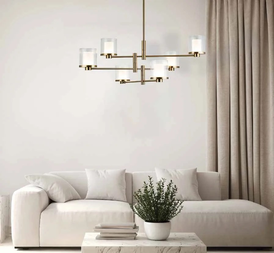 Candelabru LED dimabil design modern decorativ Luxury auriu