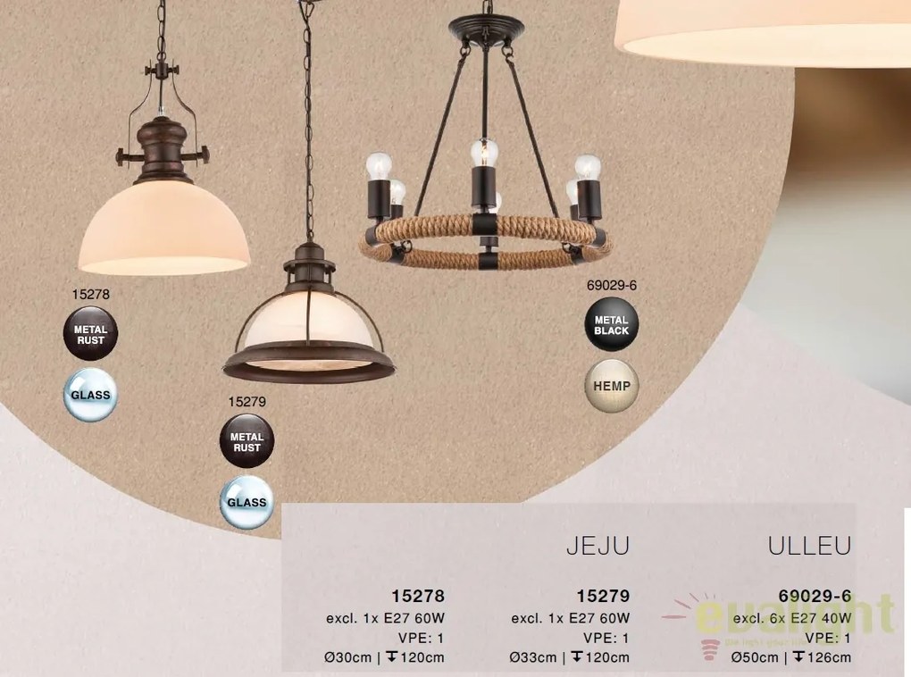 Lustra rustica design deosebit Ulleu 69029-6 GL