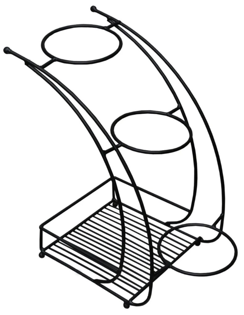 Jardiniere, Negru, 19x37x19 cm