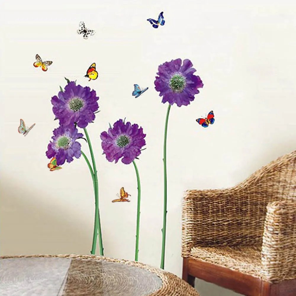 Sticker Purple Flower -  Stickere Decorative BeeStick