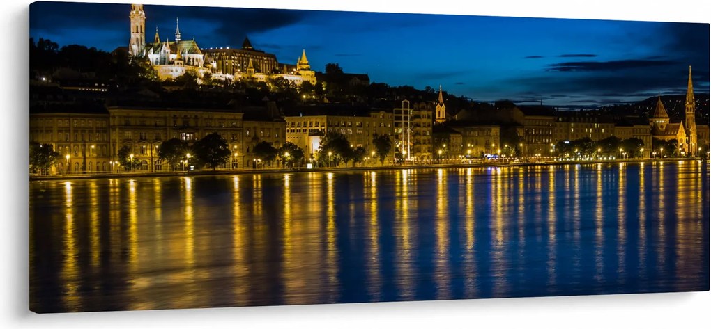 Tablou orașului nocturn (120x50 cm)