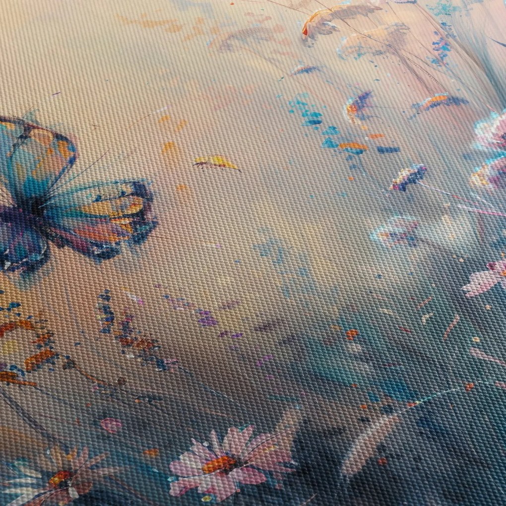 Tablou - Pajiște cu Fluture II (90x60 cm)