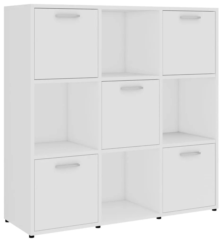 802930 vidaXL Bibliotecă, alb, 90x30x90 cm, lemn prelucrat