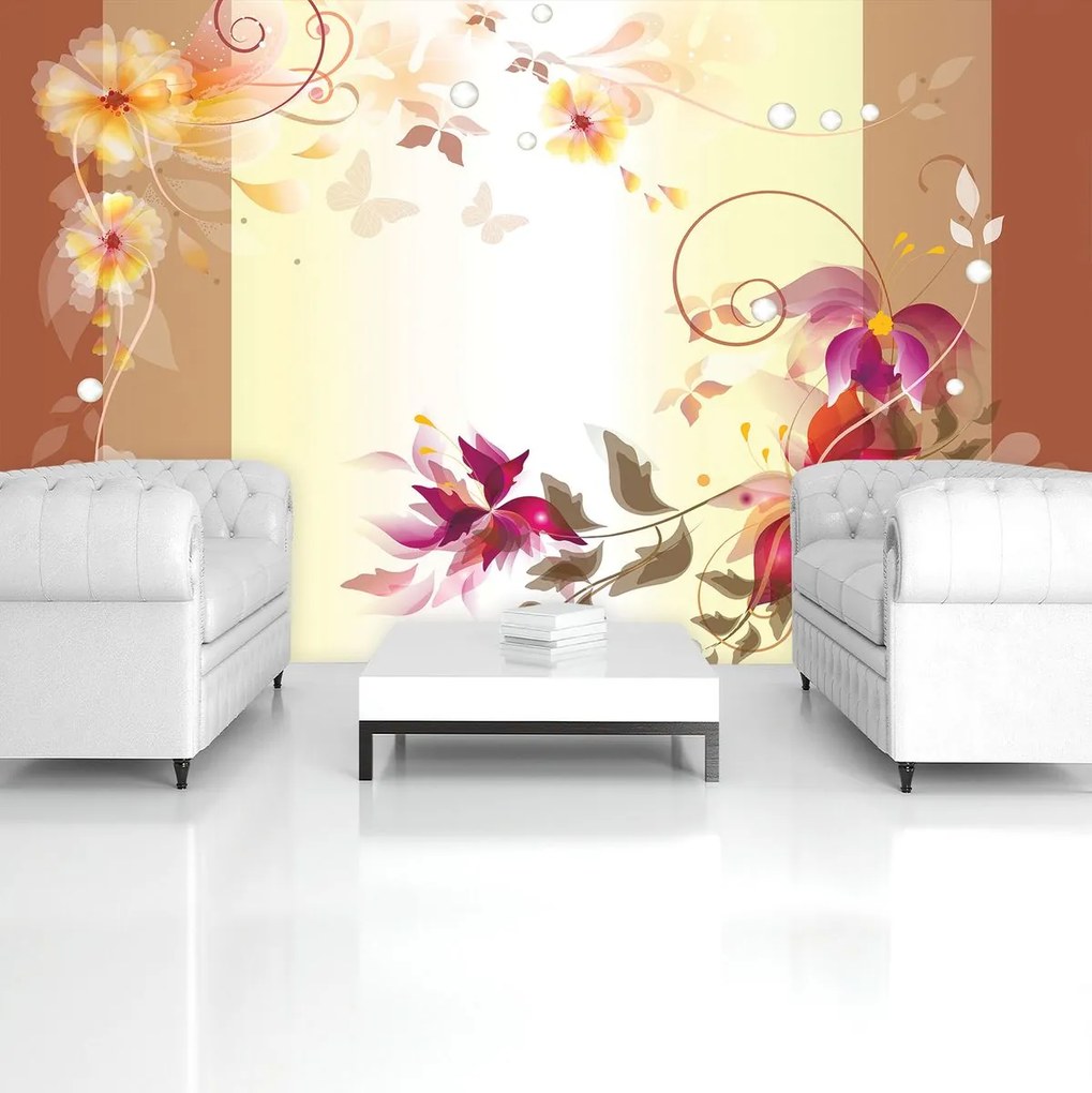 Fototapet - Arta din flori - abstact (152,5x104 cm)