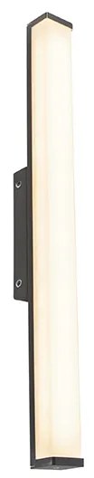 Lampă de perete modernă pentru baie neagră 62 cm IP44 - Cascada