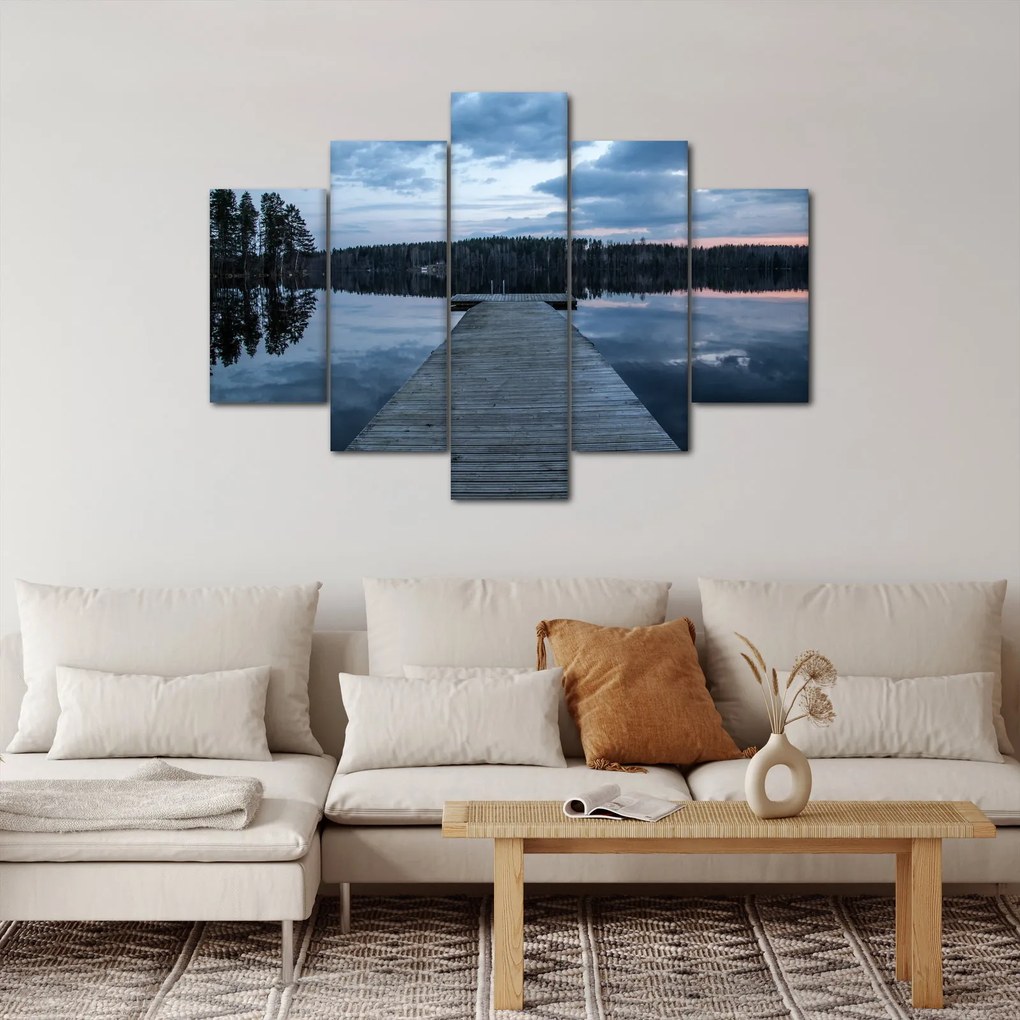 Tablou - Ponton de lemn, lac (150x105 cm)