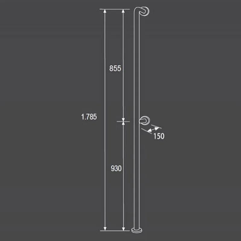 Bara suport ajutatoare perete-pardoseala, 180 cm, alb, Thermomat