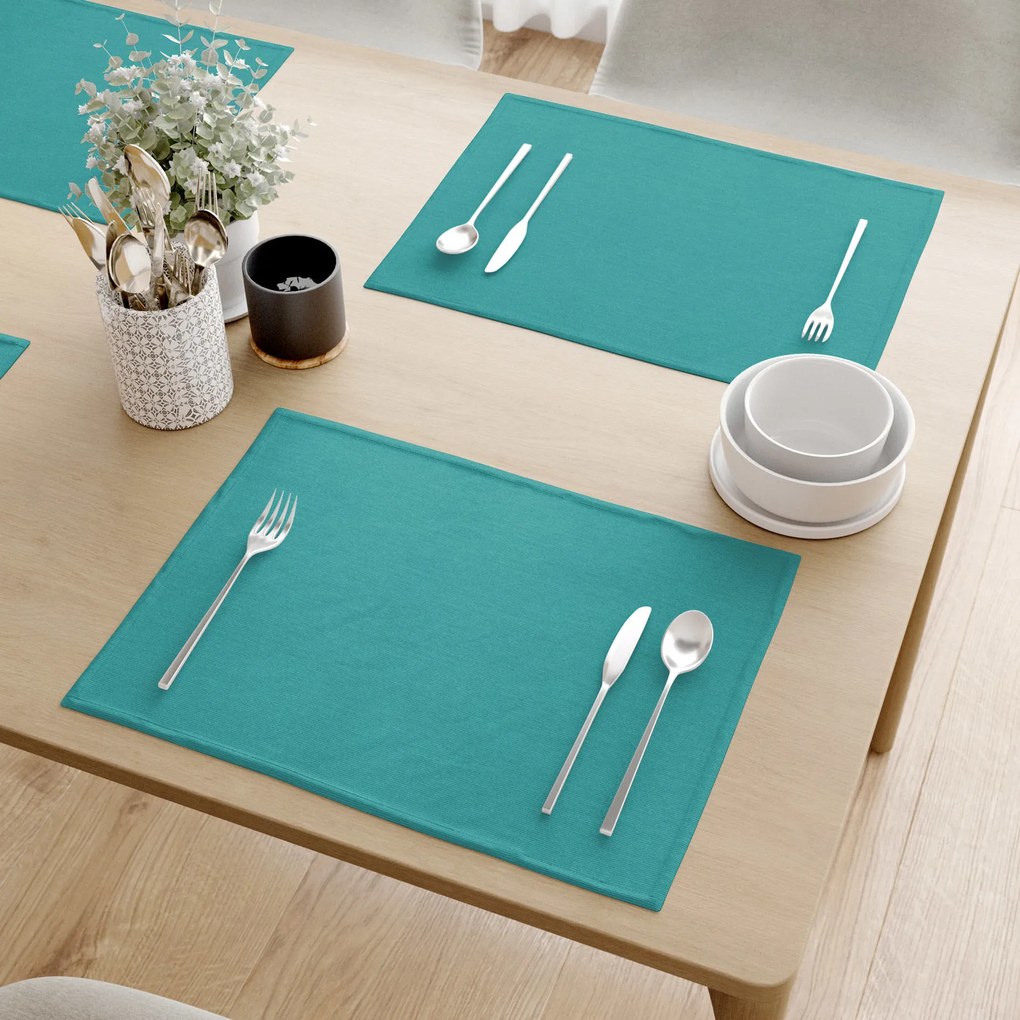 Goldea suport farfurie decorativ loneta - azur - 2 buc 30 x 40 cm