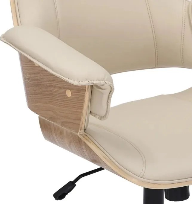 Scaun de birou pivotant Manhattan bej crem
