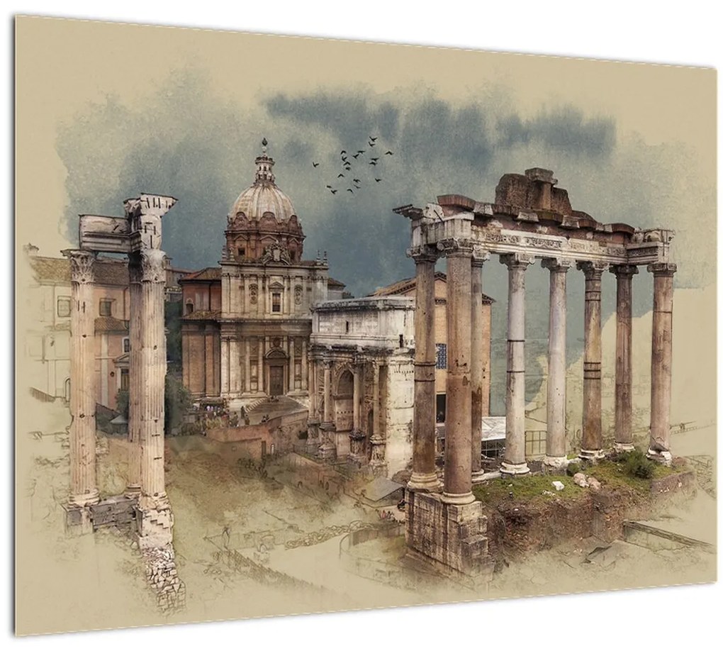 Tablou - Forumul Roman, Roma, Italia (70x50 cm)