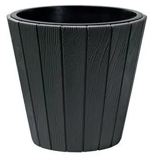 Ghiveci decorativ de flori, rotund, antracit, 40 54 L, 48.8x45.7 cm, Woode