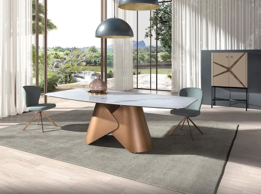 Bufet, Bar design LUX furnir de nuc si piele High sideboard