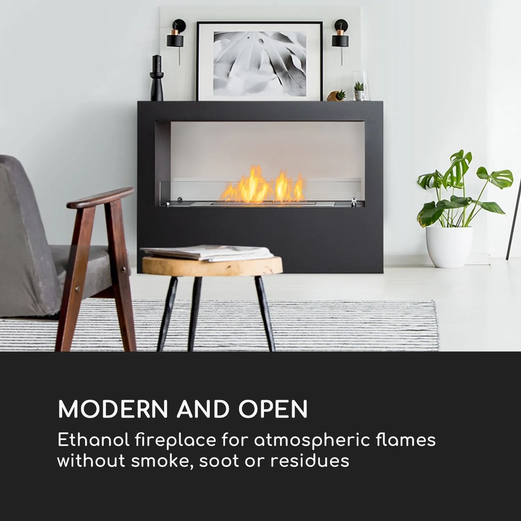 Blumfeldt Fiamme Scoppi, șemineu cu etanol, arzător din oțel inoxidabil, 3 litri, durata de ardere 5-6 ore