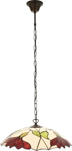 Endon 112246 - Lustră suspendată pe lanț Tiffany BOTANICA, 1xE27/60W/230V, Ø 45 cm
