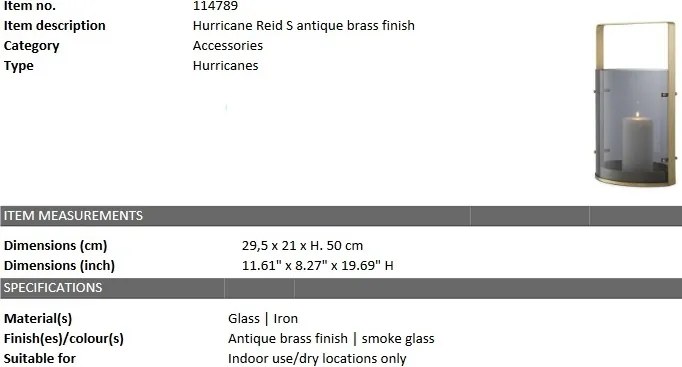 Suport lumanare design LUX Reid S 114789 HZ