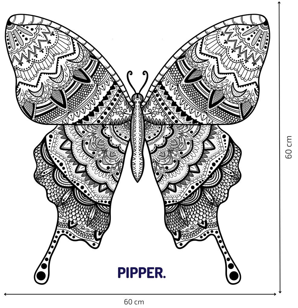 PIPPER. Autocolant de perete "Fluture Mandala”