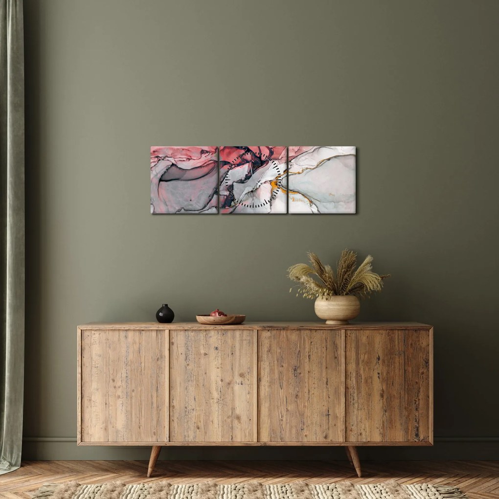 Tablou abstractie (cu ceas) (90x30 cm)