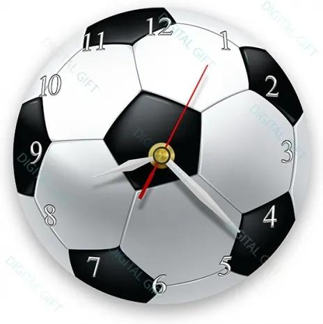 Ceas de perete - Fotbal lemn, 21 cm
