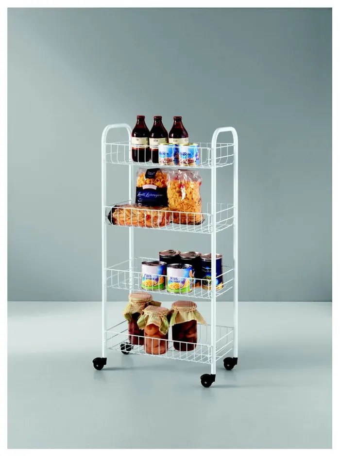 Raft mobil din metal alb 41x84 cm Pisa - Metaltex