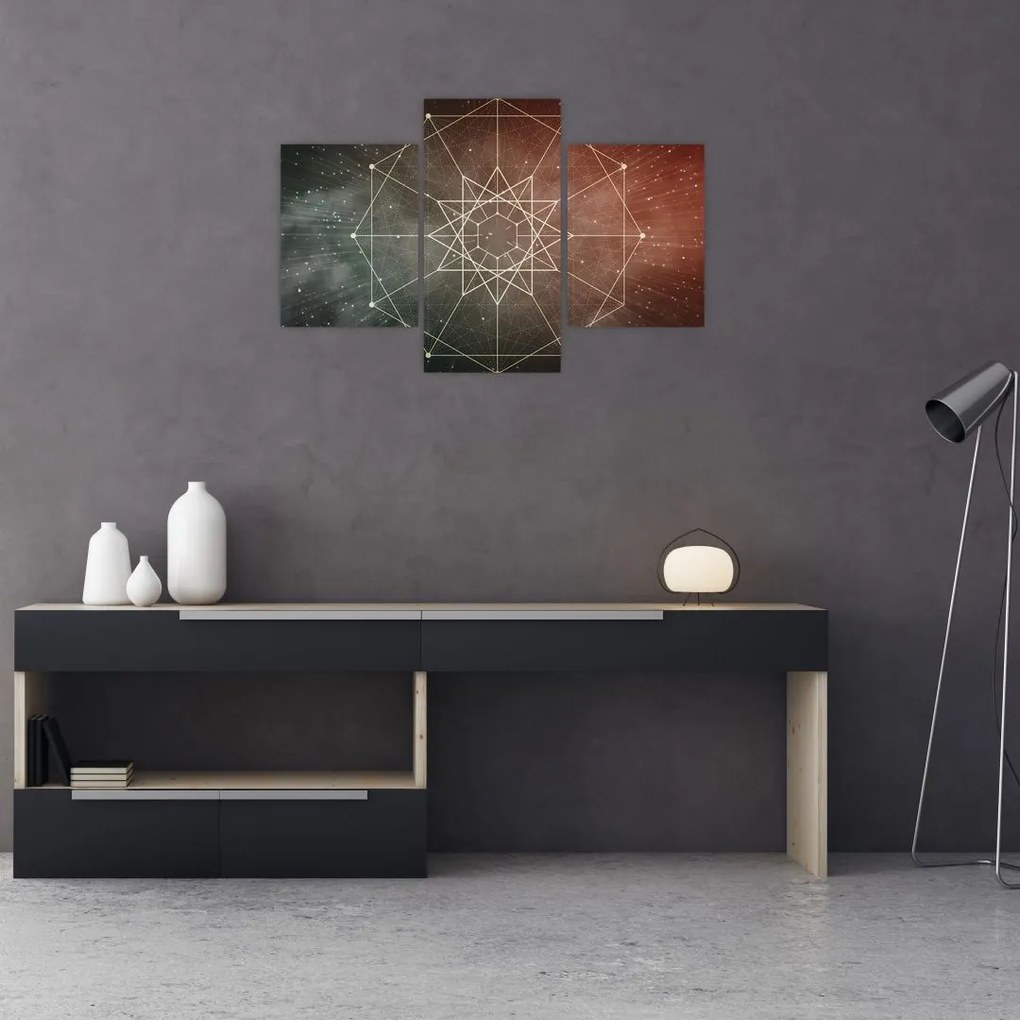 Tablou - Dodecagrama cosmică (90x60 cm)