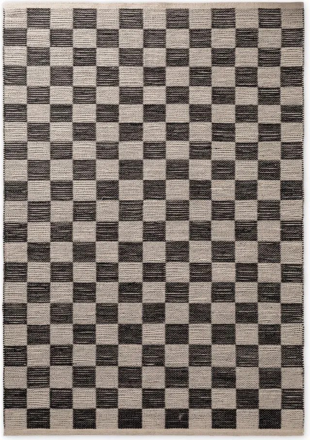 Covor negru/crem reversibil/țesut manual din amestec de iută 160x230 cm Rex – Hanse Home