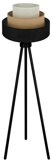 Brilagi - Lampă de podea ASPEN LUNETA 1xE27/15W/230V negru/bej/crem