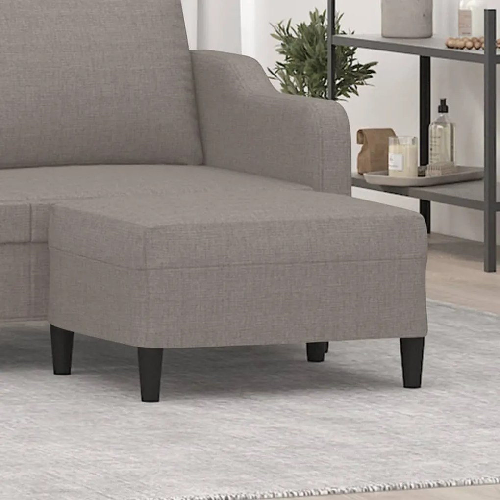 vidaXL Taburet, gri taupe, 70x55x41 cm, material textil