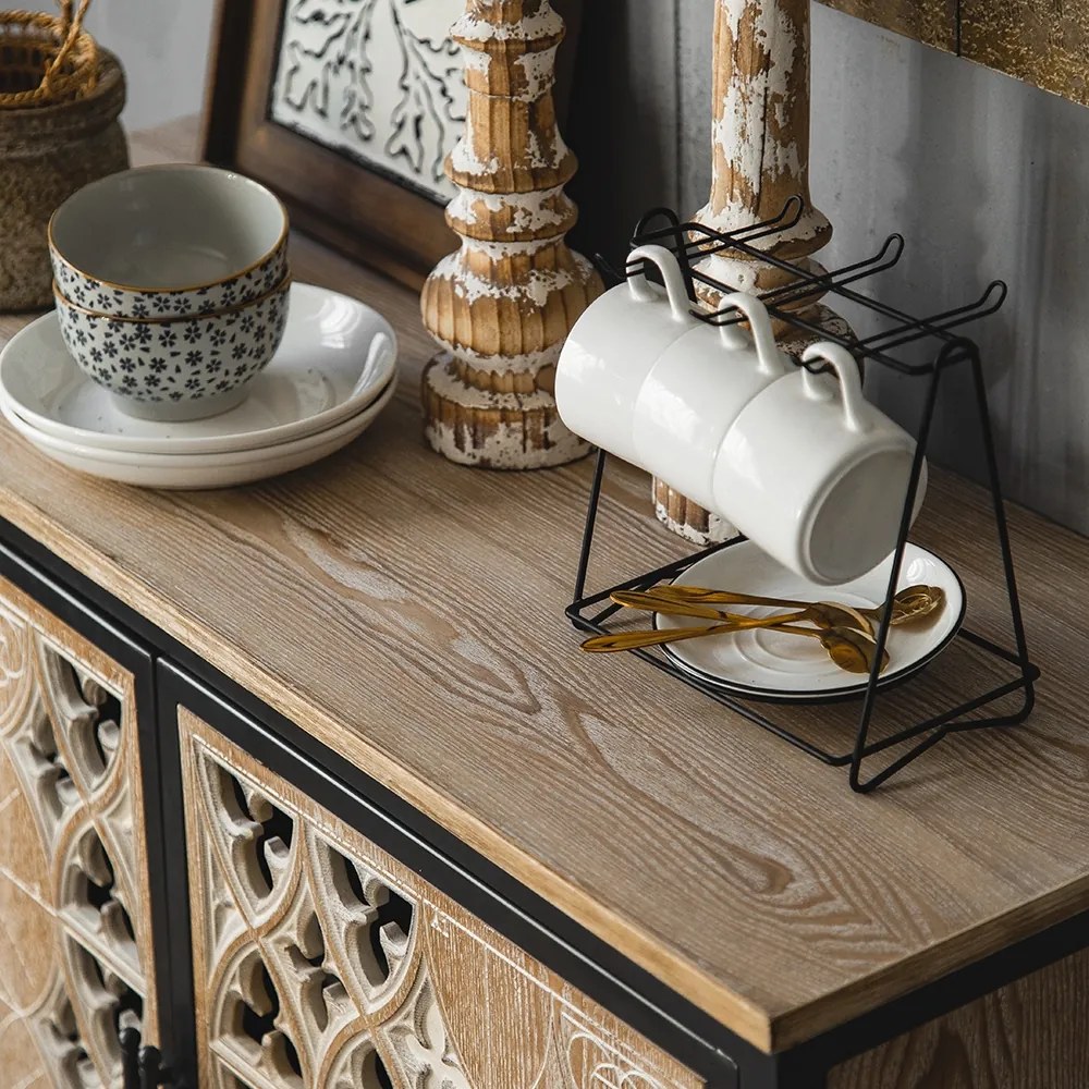 Bufet de bucatarie negru, lemn stil rustic DEPRIMO 17175 by Deprimo