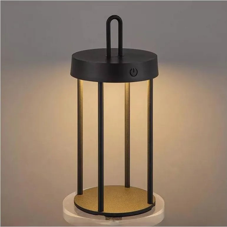 Lampă de masă LED reglabilă, reîncărcabilă, pentru exterior, cu senzor tactil GENTLE LED/1,5W/3,7V 3000 mAh IP44 negru