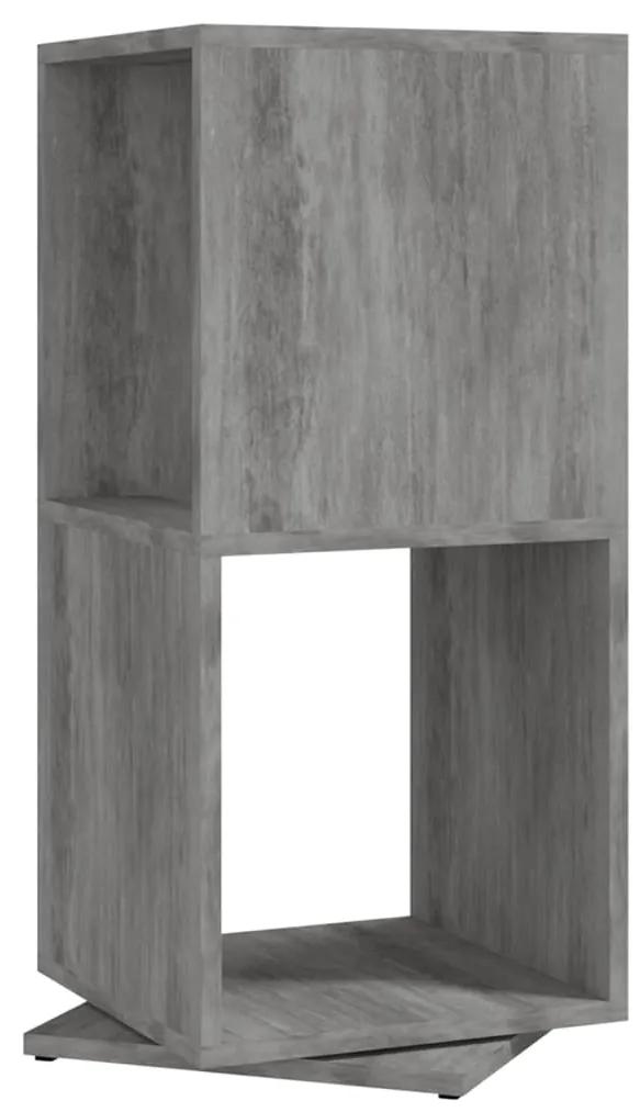 339559 vidaXL Dulap rotativ, gri beton, 34,5x34,5x75,5 cm, lemn prelucrat