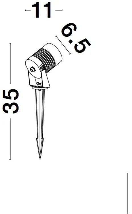 Tarus cu spot LED orientabil pentru iluminat exterior IP65 STAKE II