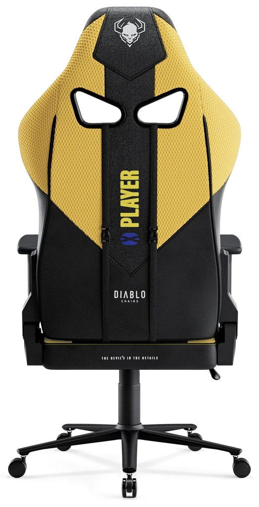 Scaun gaming din material Diablo X-Player 2.0 Normal Size: Dark sunflower