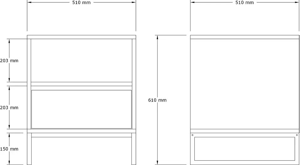 Noptiera Lida pentru dormitor,culoare alb,61 cm