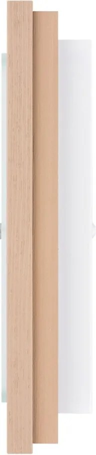 Plafoniera din lemn si sticla TABOR 32x32cm, piersica