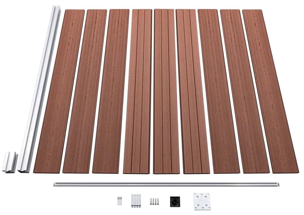 Gard de gradina, maro, 1391 x 186 cm, WPC 1, Maro, 8 sectiuni