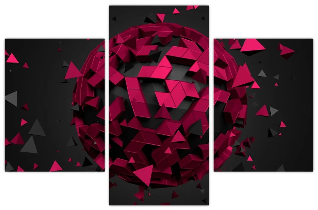 Tablou cu abstracție 3D (90x60 cm)