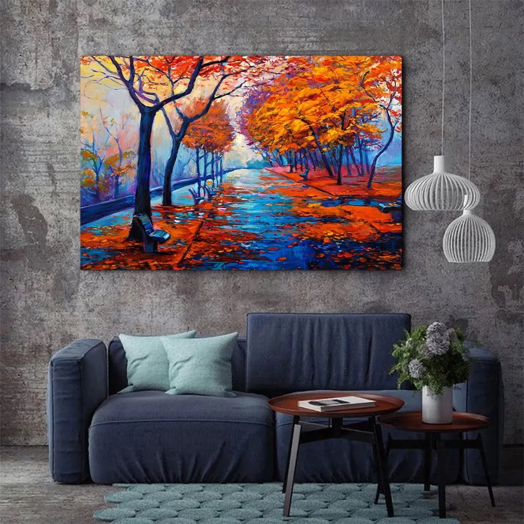 Tablou Canvas - Peisaj de toamna 50 x 80 cm
