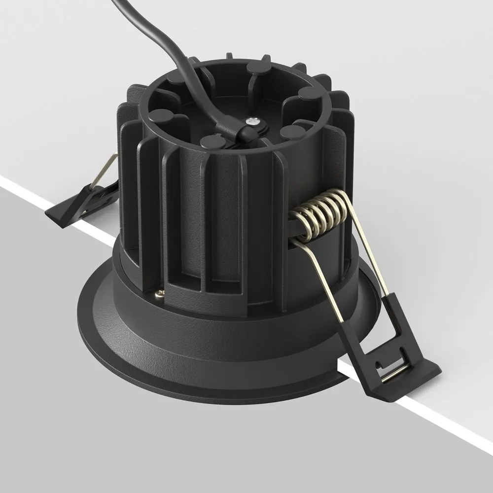 Spot LED incastrabil iluminat tehnic Round D-8cm negru