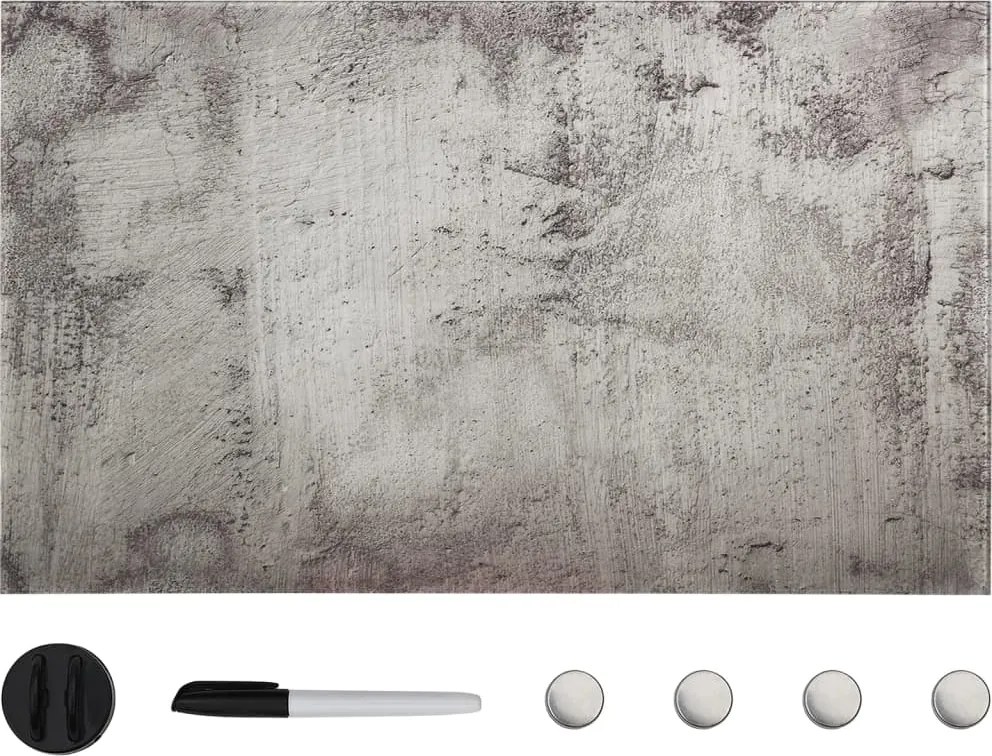 vidaXL Tablă magnetică de perete, 100x60 cm, sticlă