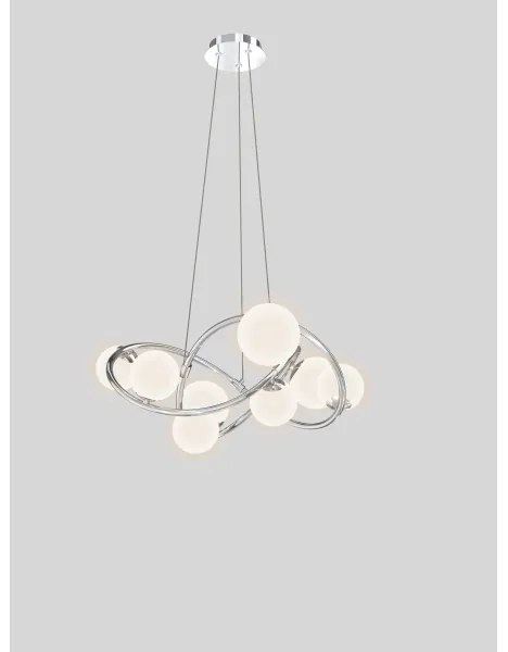 Lustră LED pe cablu NANCY Wofi 7014-807 8xG9/3,5W/230V crom lucios